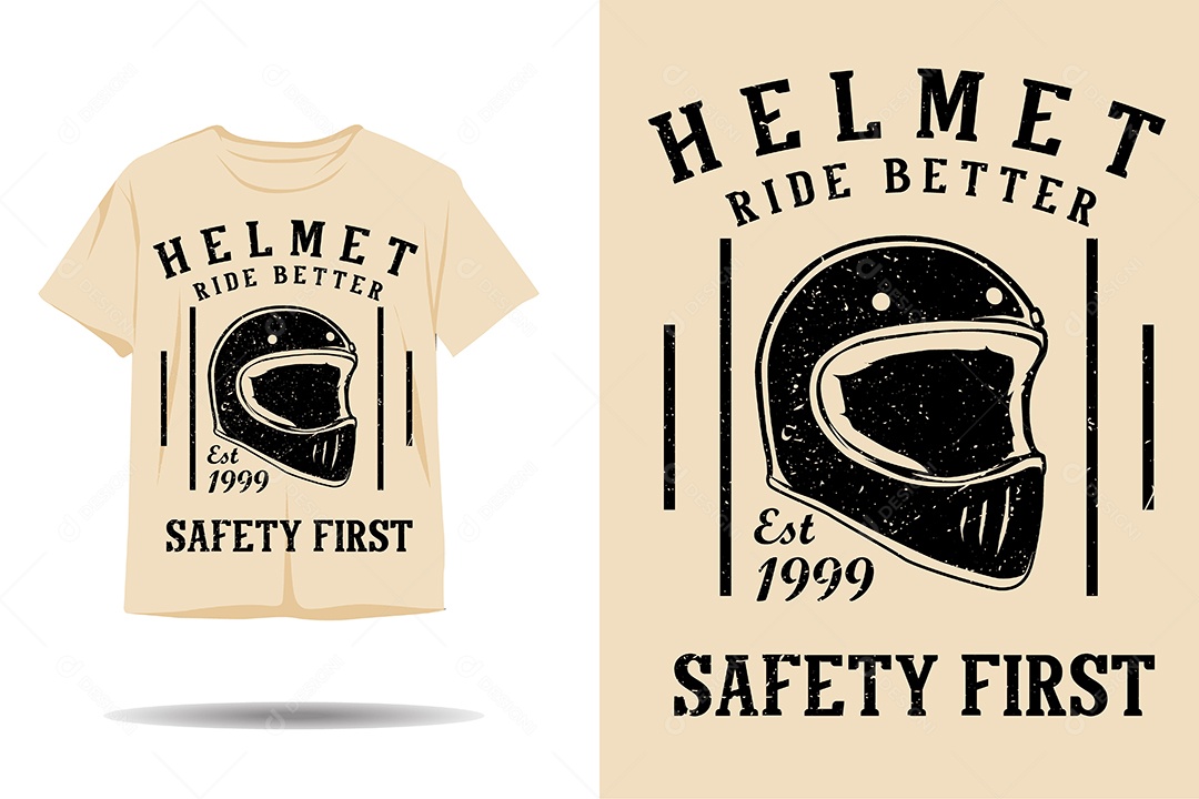 Modelo de Estampa de Camiseta Ilustração Vetor EPS