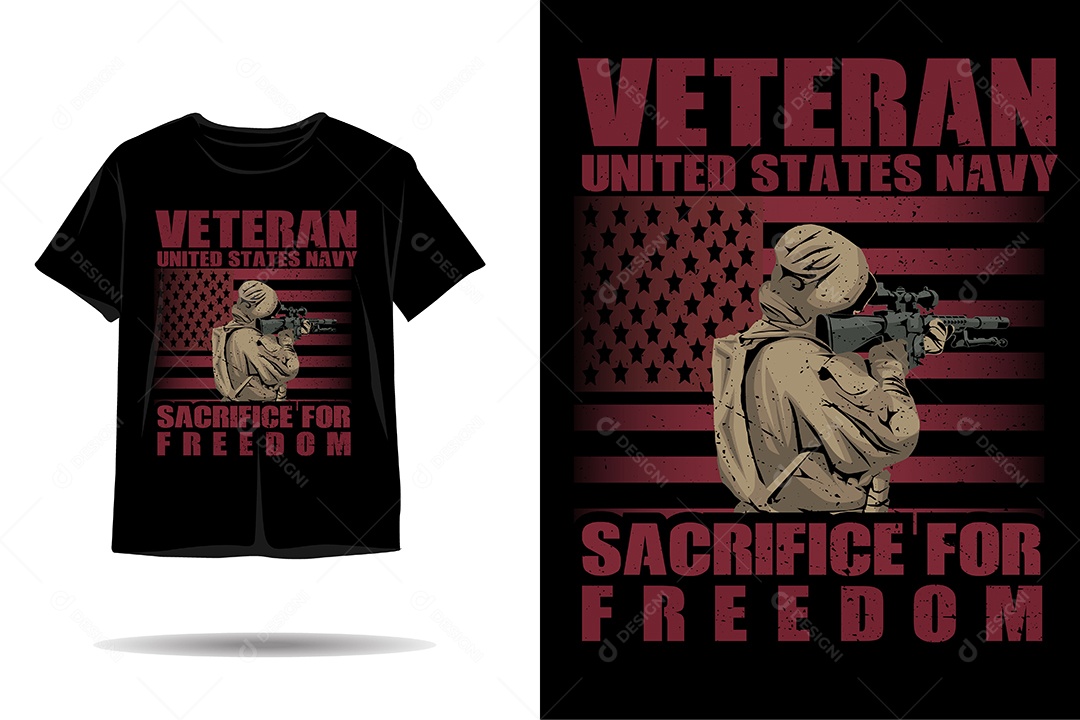 Modelo de Estampa de Camiseta Ilustração Vetor EPS