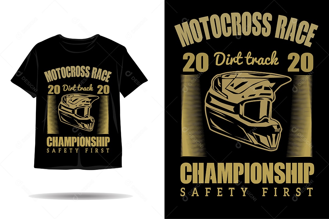 Modelo de Estampa de Motocross Ilustração Vetor EPS