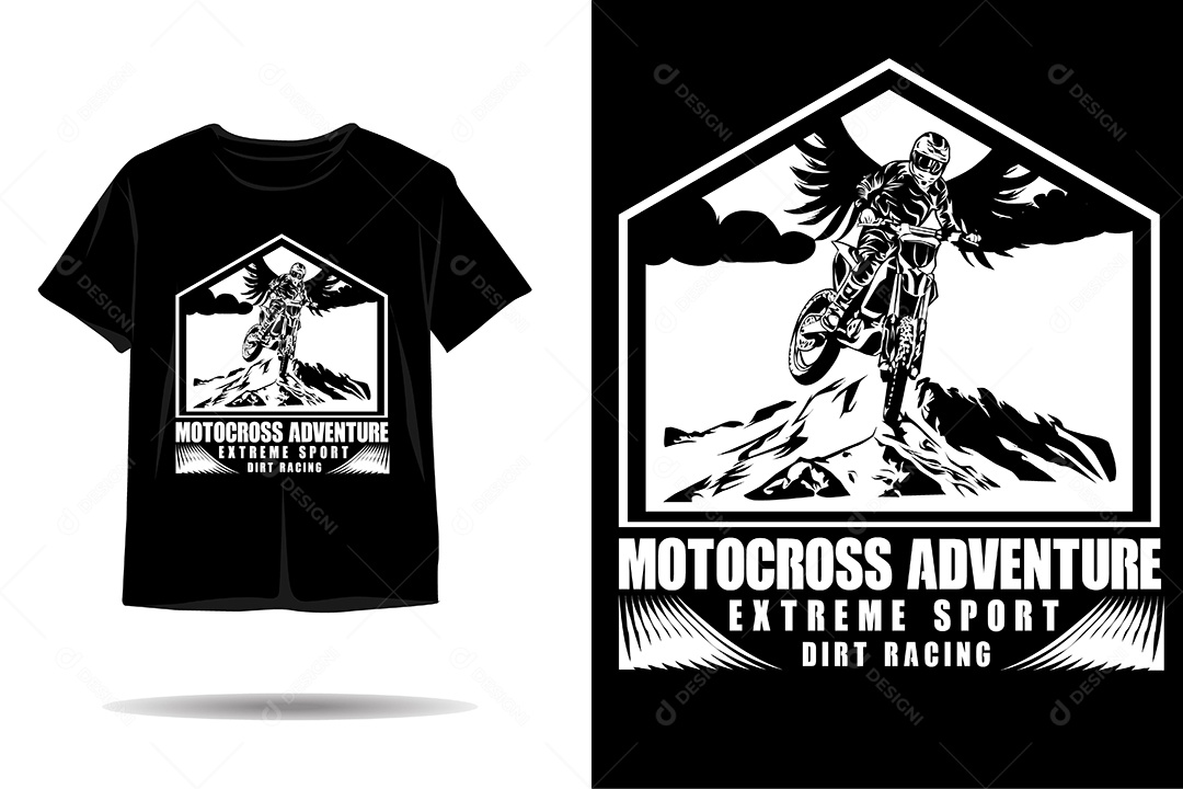 Modelo de Estampa de Camiseta Ilustração Vetor EPS