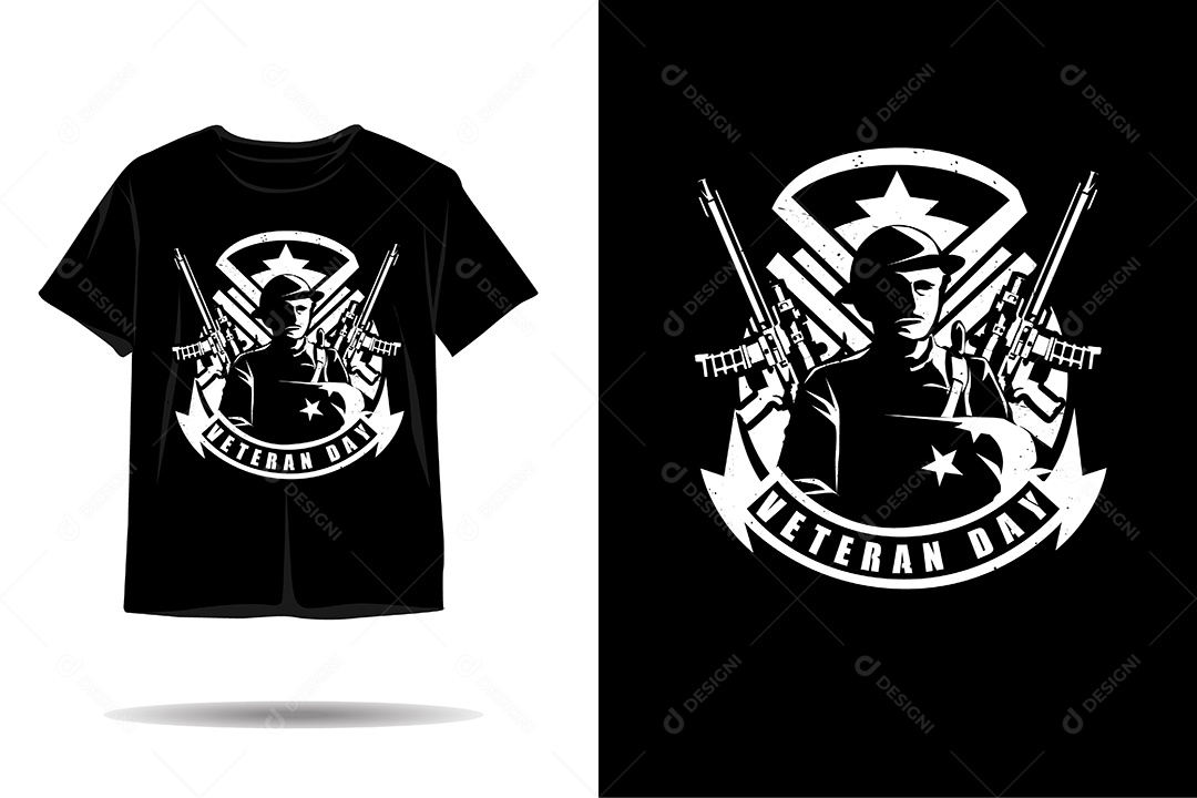 Modelo de Estampa de Camiseta Ilustração Vetor EPS