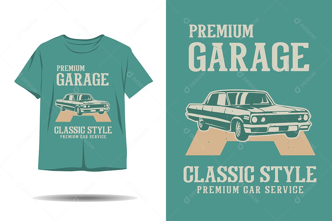 Modelo de Estampa de Carros Ilustração Vetor EPS