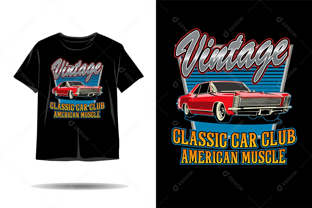 Modelo de Estampa de Carros Ilustração Vetor EPS