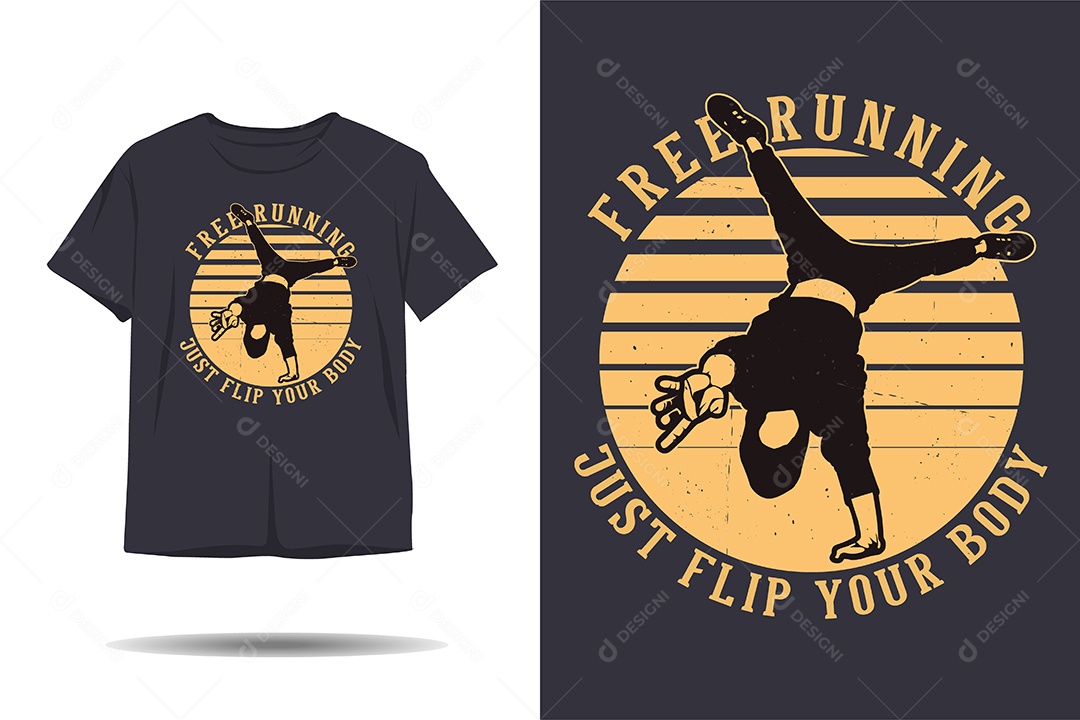Parkour Stamp Model Illustration Vector EPS