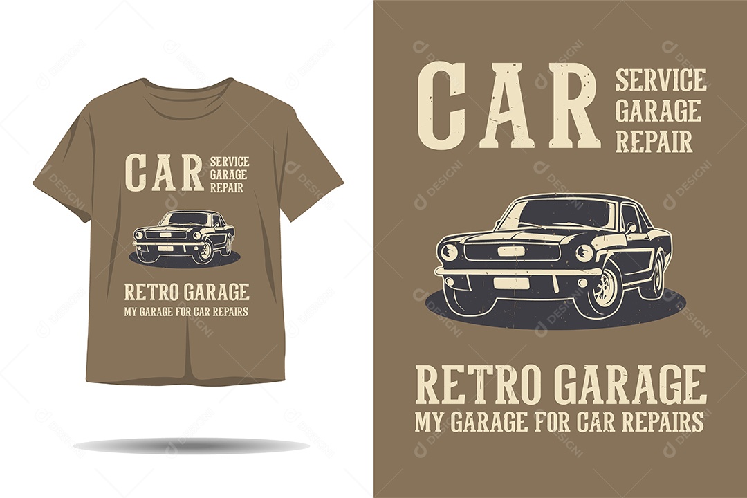 Classic Car Stampa Model Illustration Vector EPS