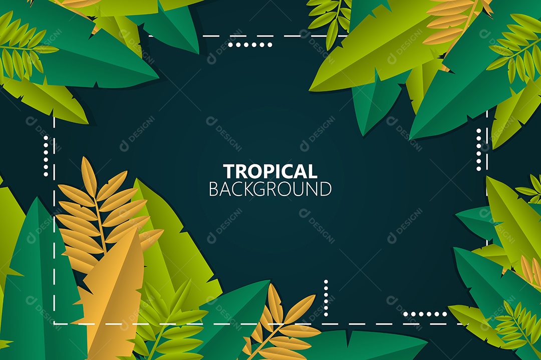 Background Tropical Ilustração Vetor EPS