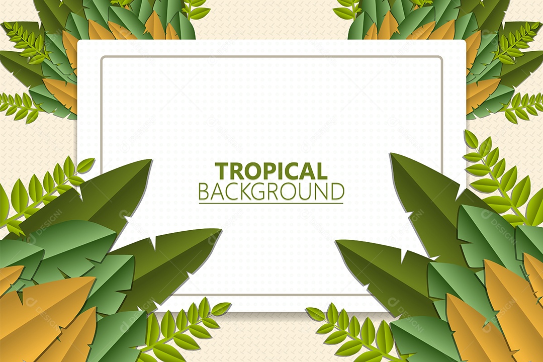 Background Tropical Ilustração Vetor EPS
