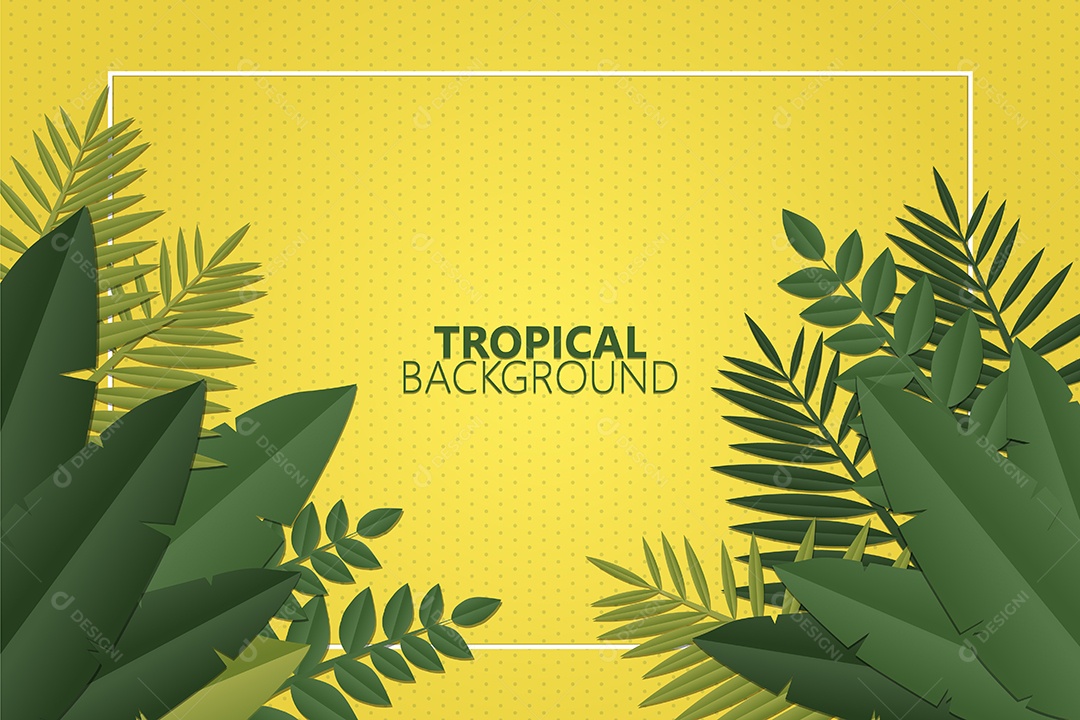 Background Tropical Ilustração Vetor EPS