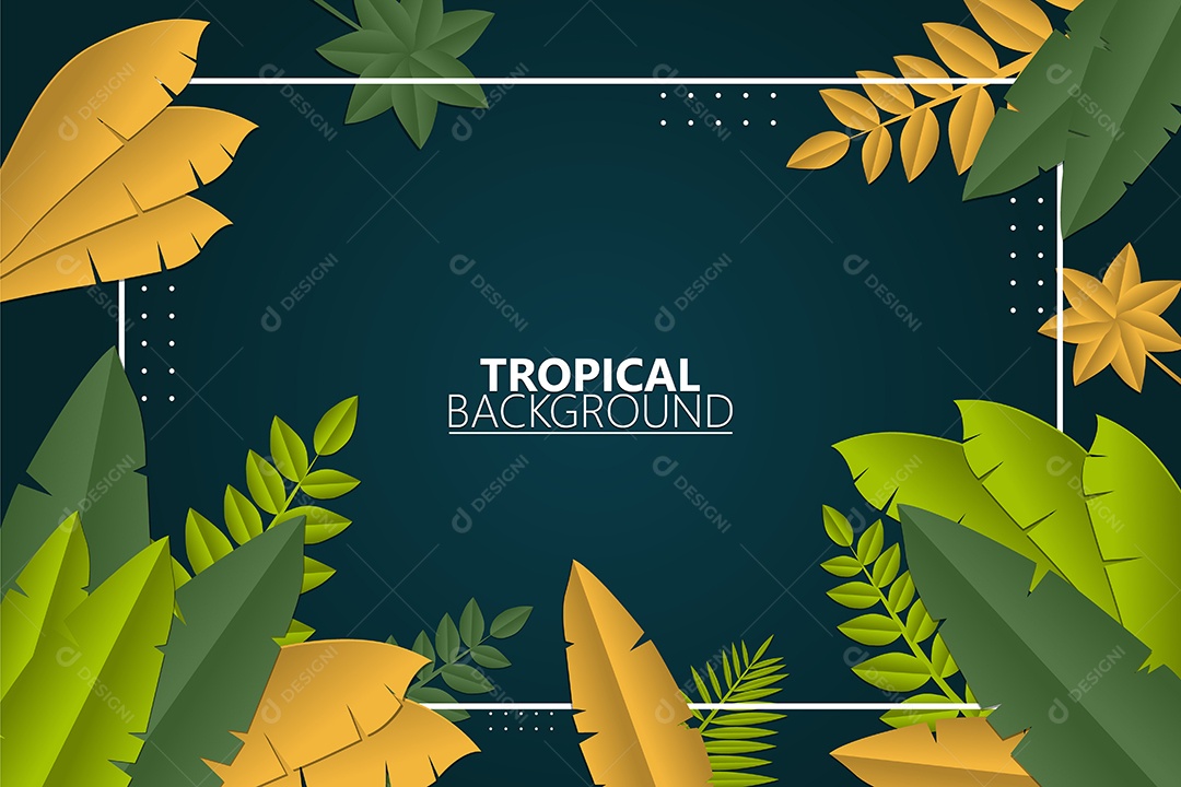 Background Tropical Ilustração Vetor EPS