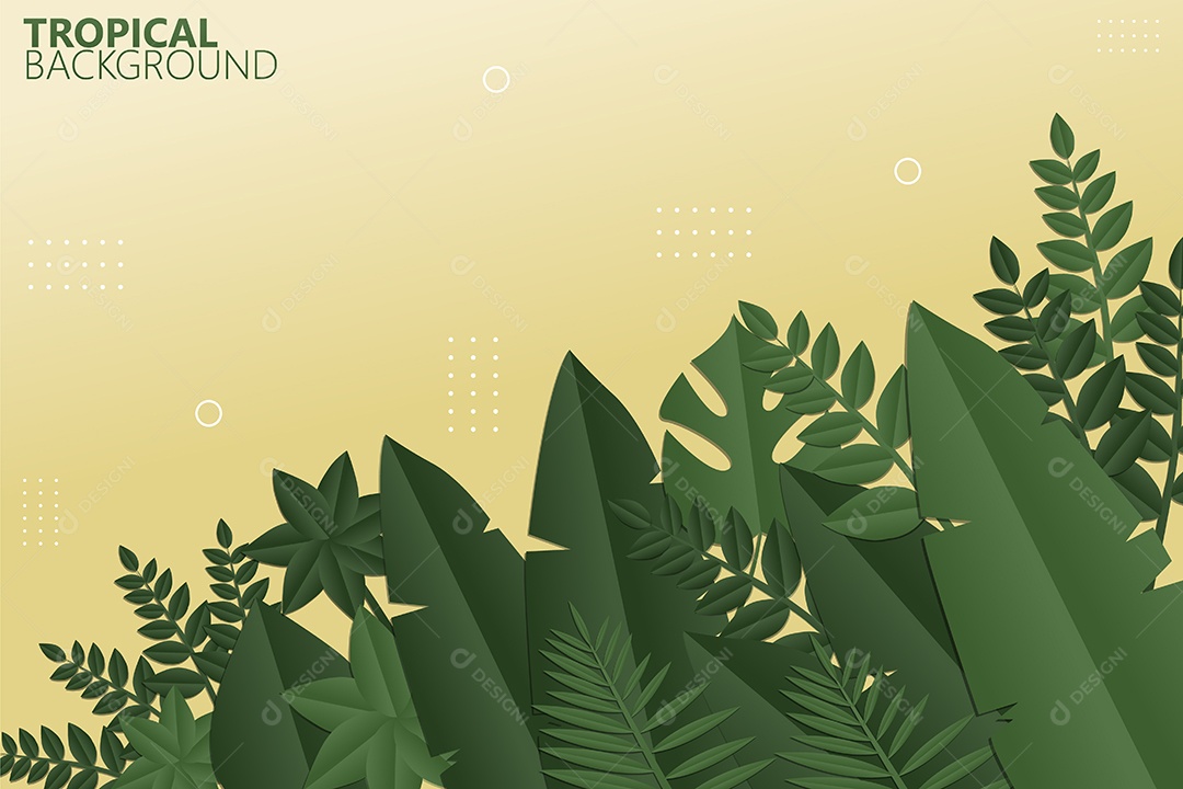 Background Tropical Ilustração Vetor EPS