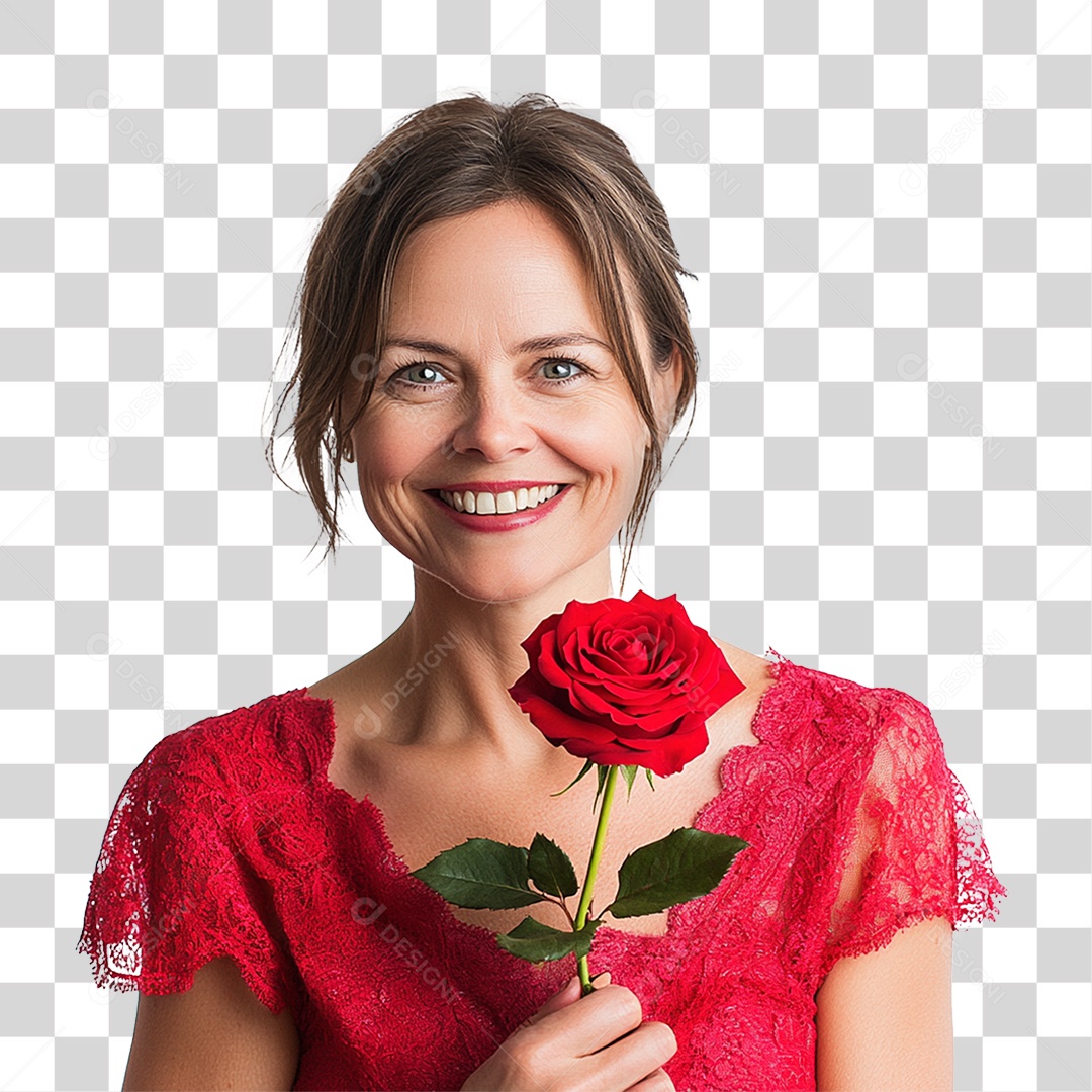 Mulher de Rosa Outubro Rosa PNG Transparente