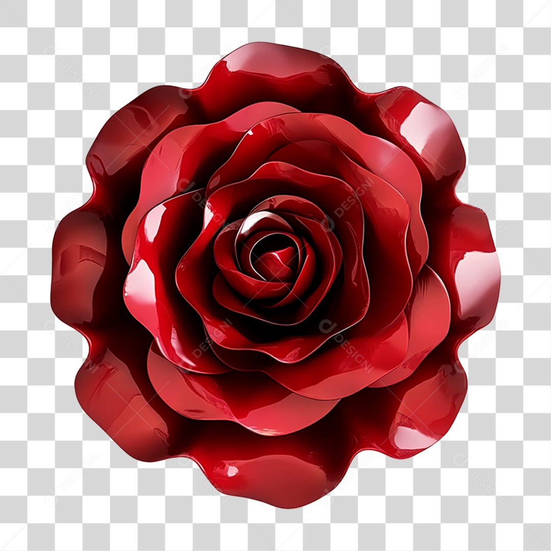 Pink In the Red Color 3D Rendering In High Resolution White