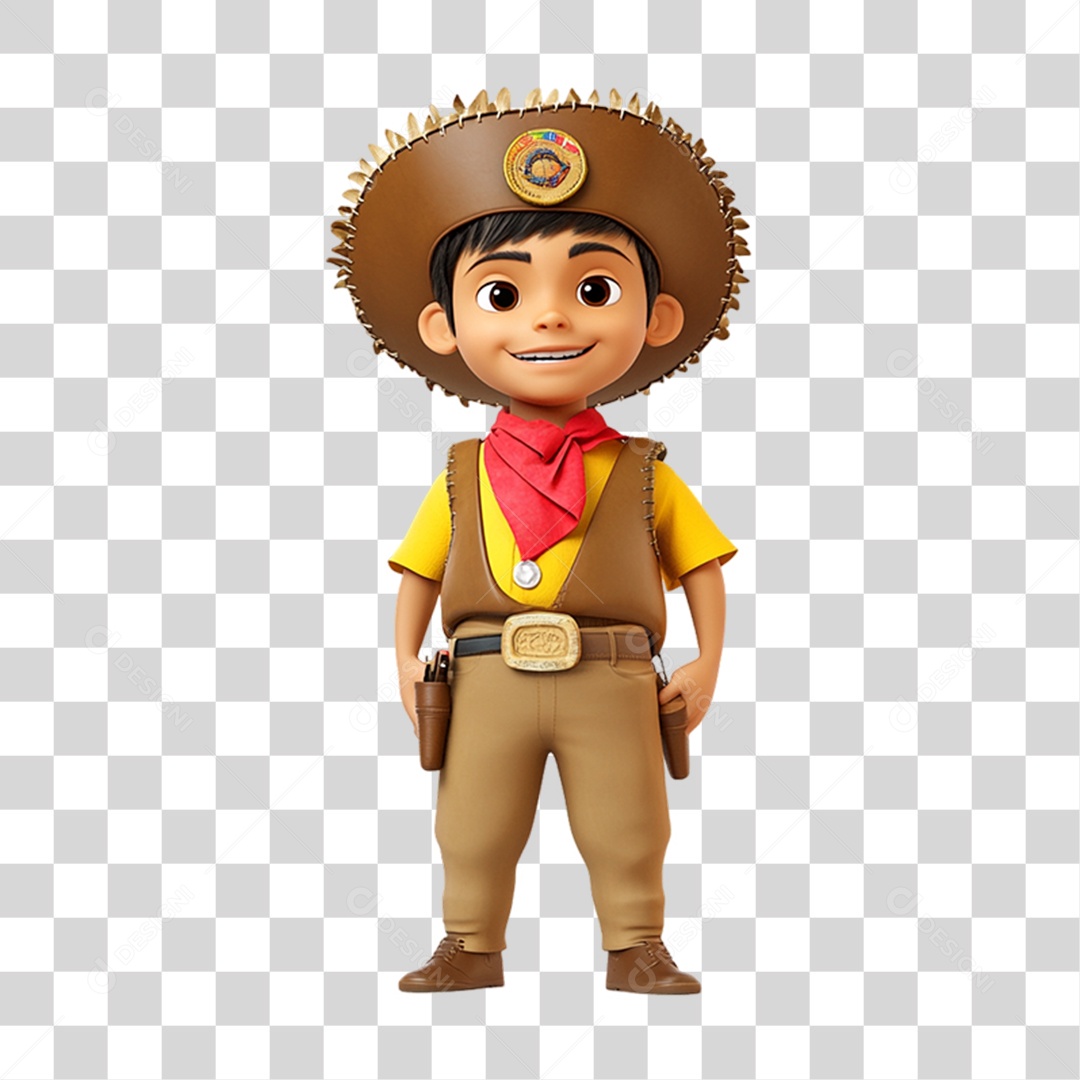 Personagem Nordestino Dia do Nordestino PNG Transparente