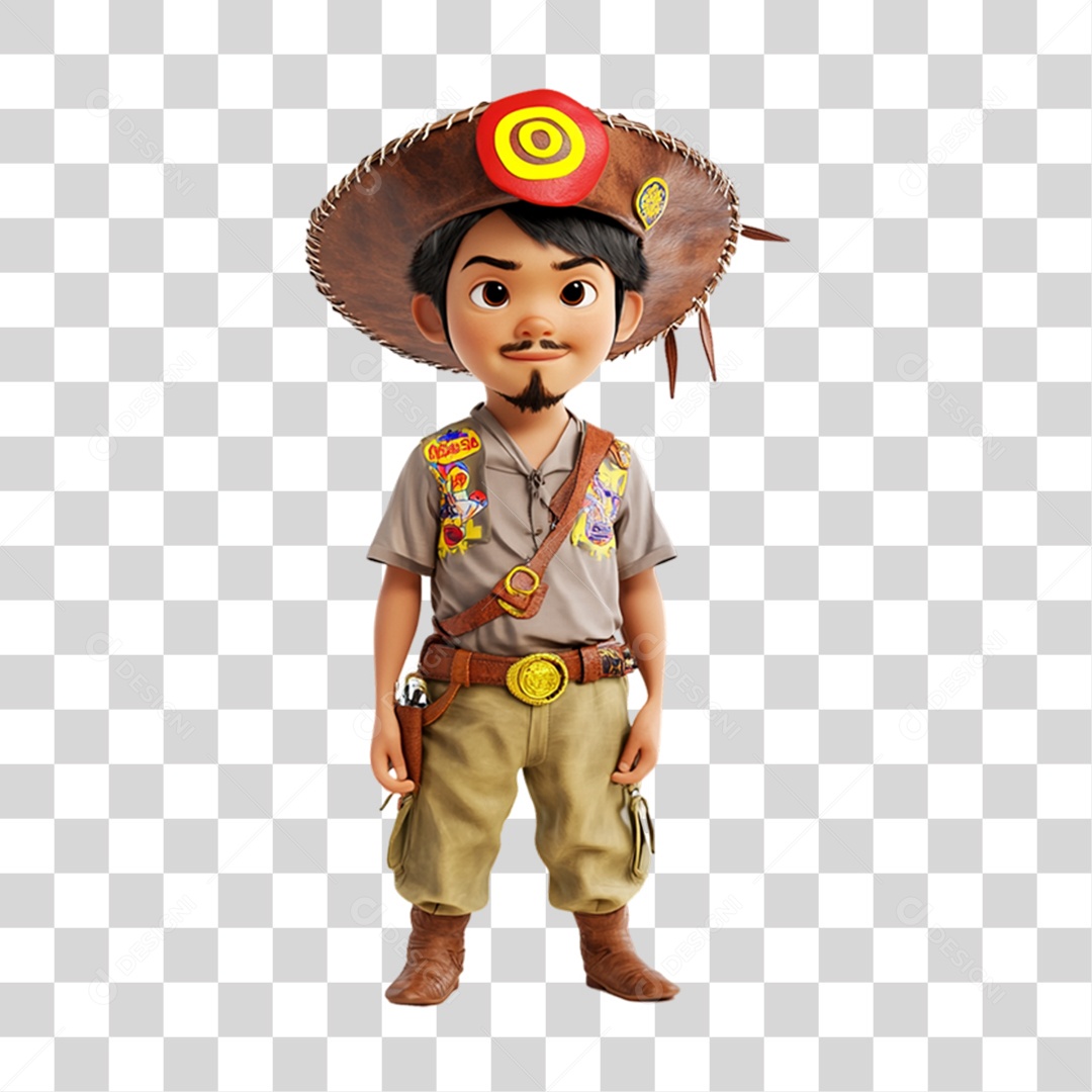 Personagem Nordestino Dia do Nordestino PNG Transparente