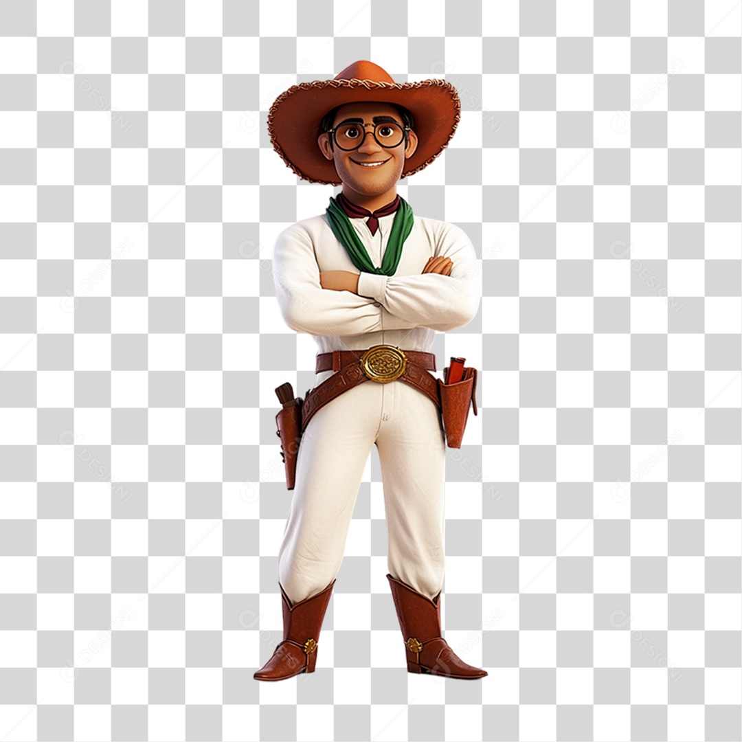 Personagem Nordestino Dia do Nordestino PNG Transparente