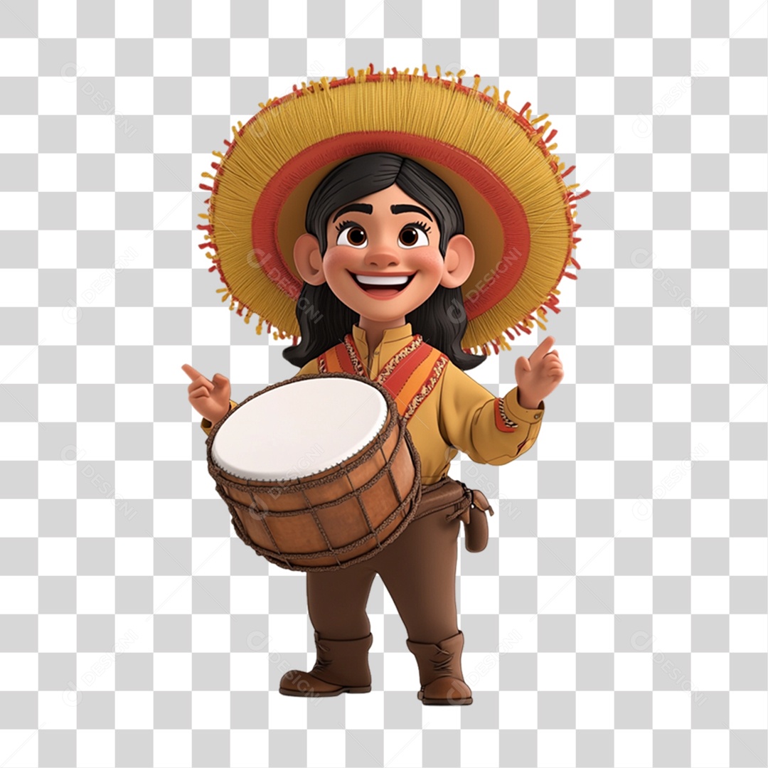 Personagem Nordestino Dia do Nordestino PNG Transparente