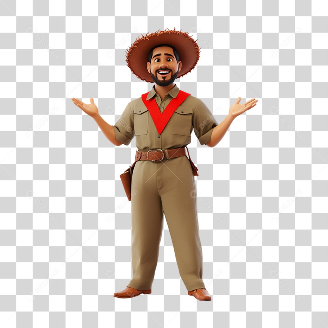 Personagem Nordestino Dia do Nordestino PNG Transparente