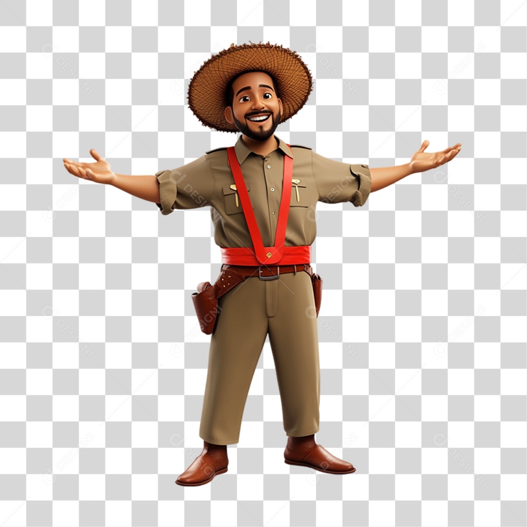 Personagem Nordestino Dia do Nordestino PNG Transparente