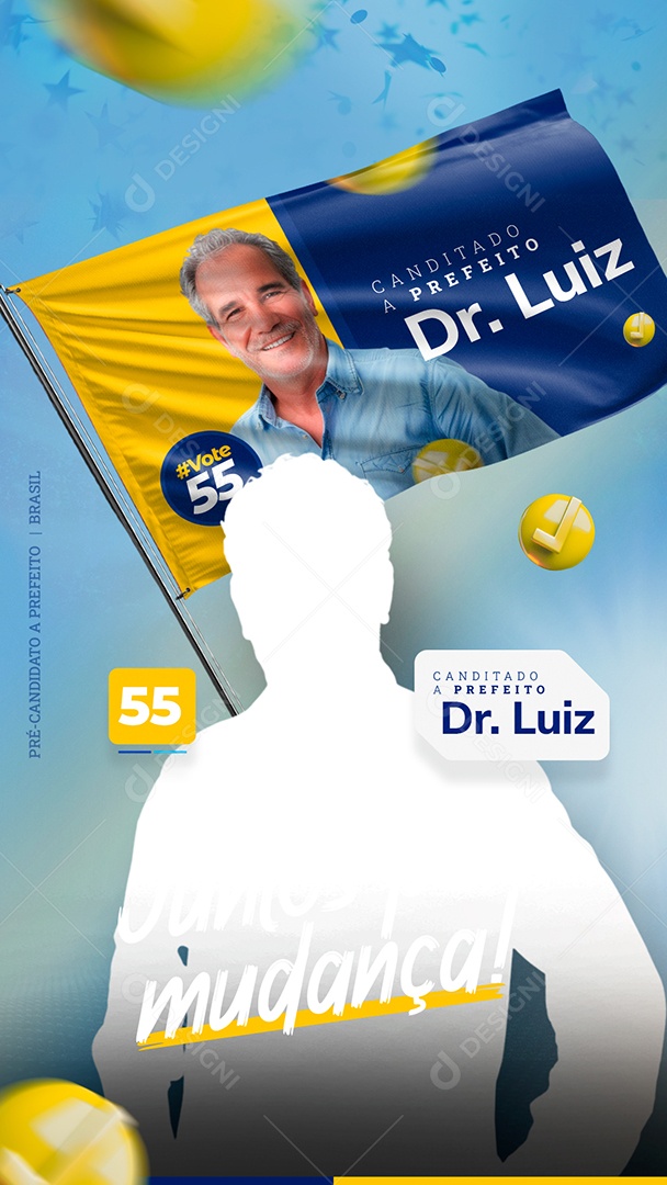 Story Política Social Media PSD Editável