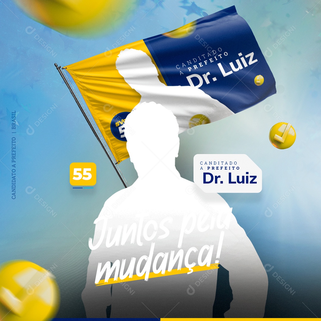 Política Juntos Pela Mudança Social Media PSD Editável