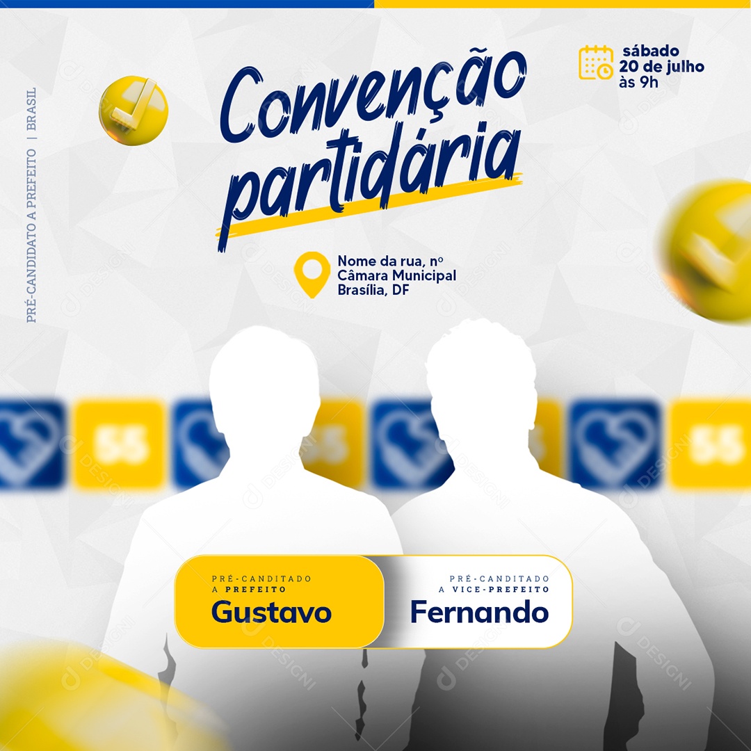 Política Social Media PSD Editável