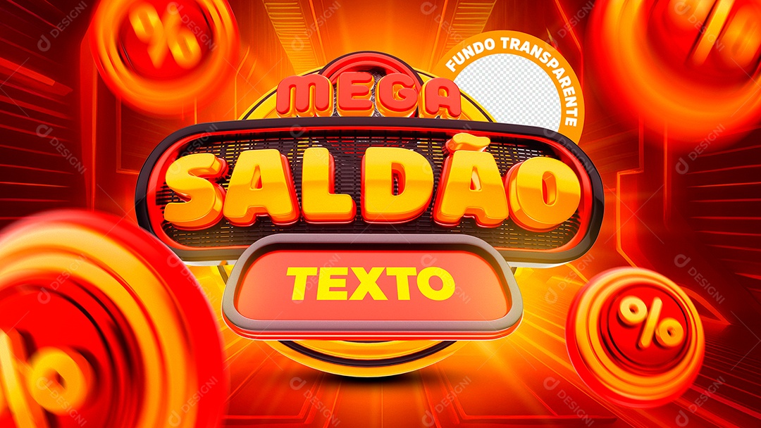 Selo 3D Saldão Para Composição PSD