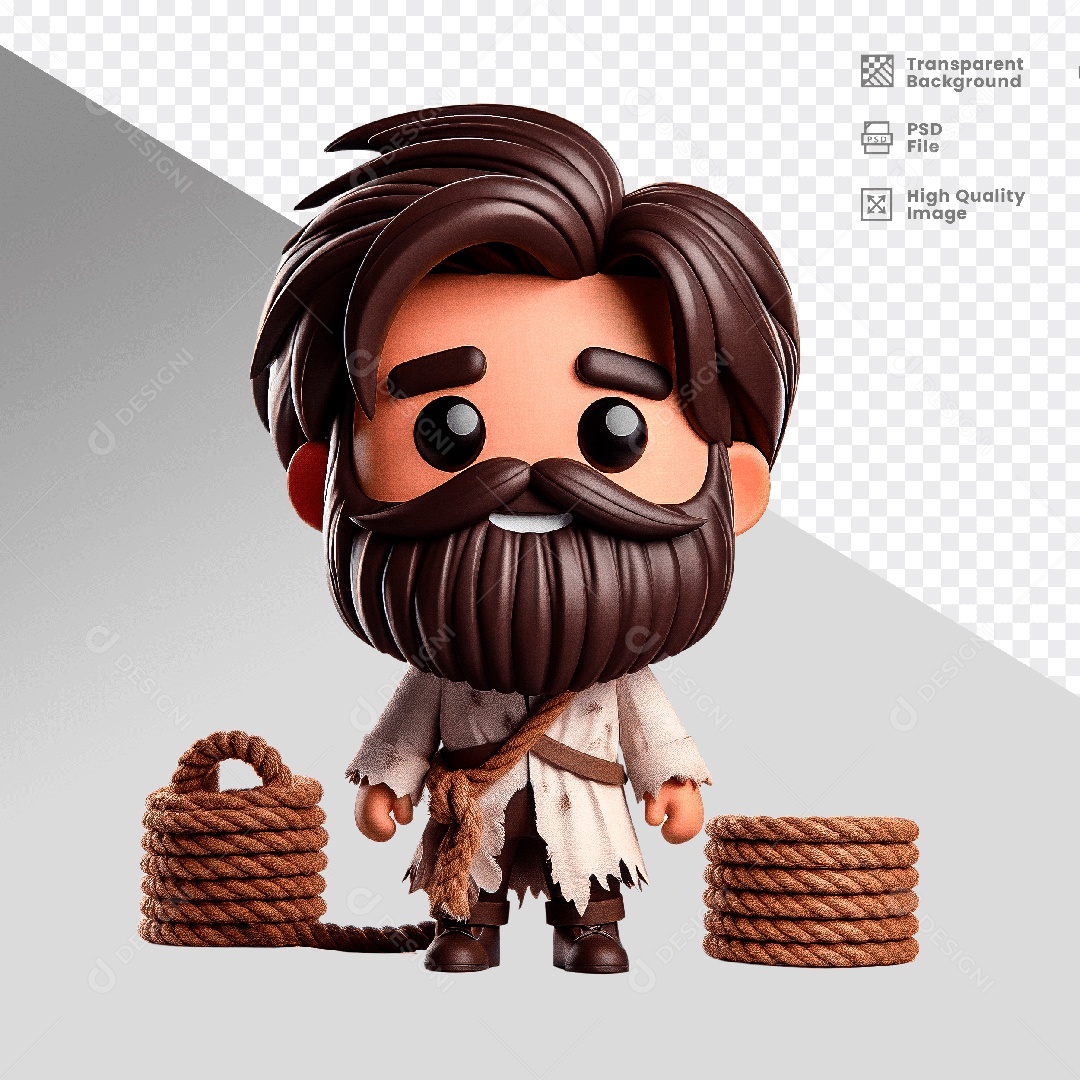 Personagem 3D Semelhante Tiradentes Para Composição PSD
