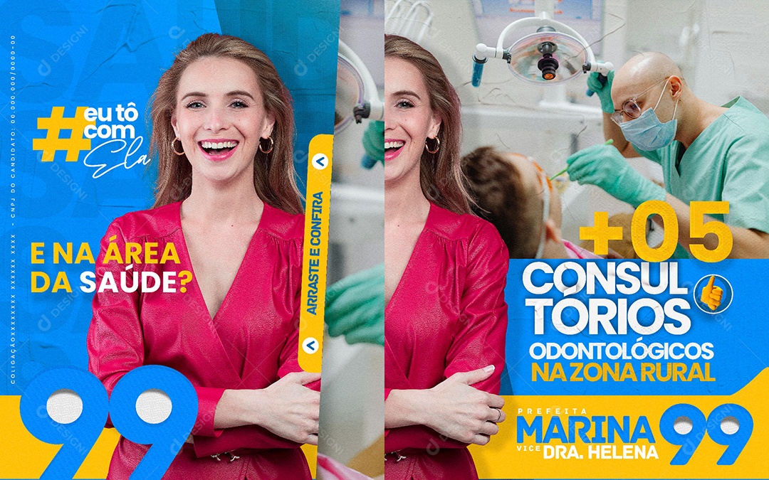 Política Consultórios Odontólogicos na zona Rural Social Media PSD Editável