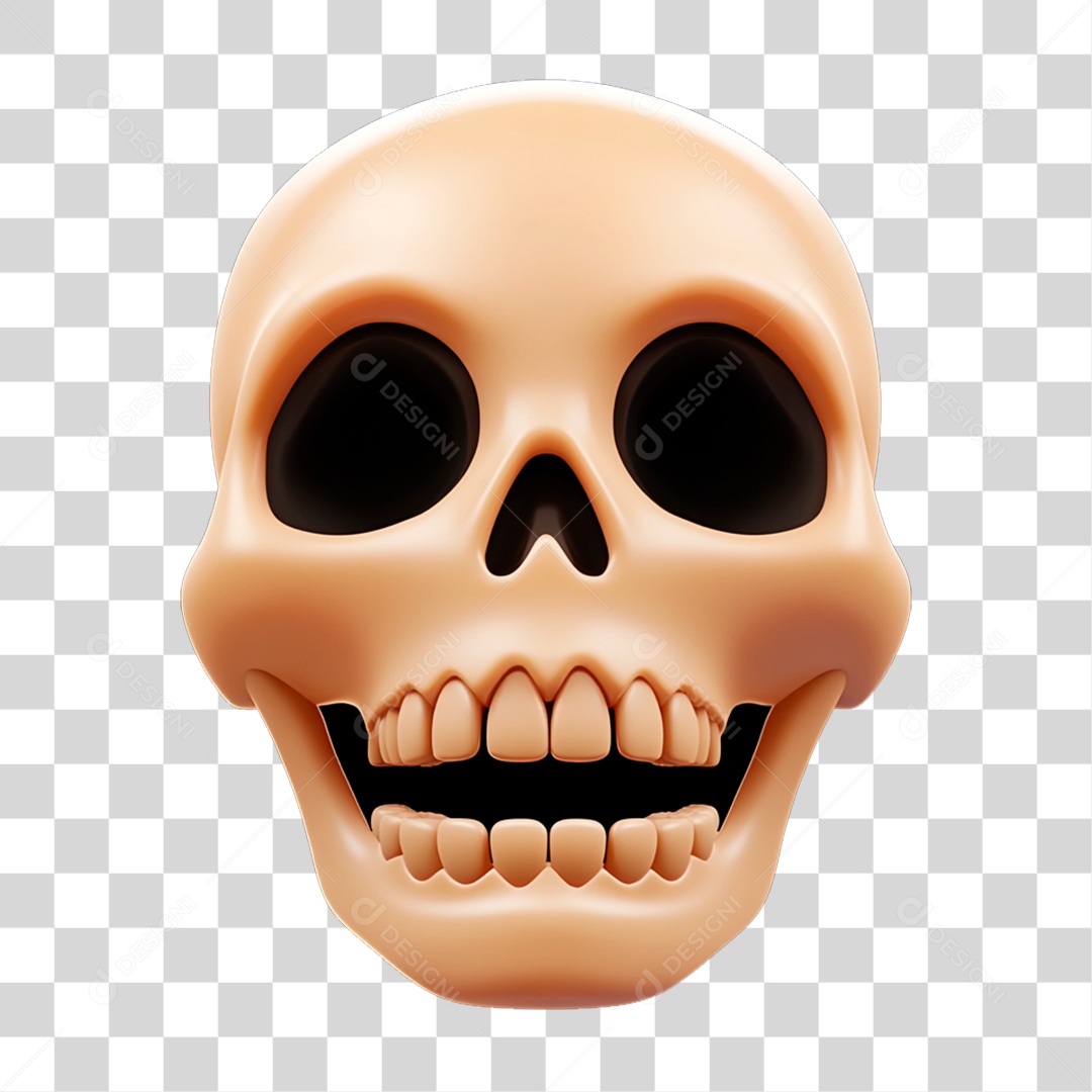 Crânio Fantasia Halloween PNG Transparente