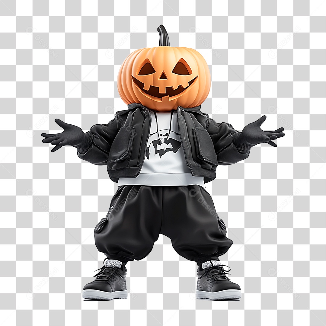 Halloween Homem Abóbora PNG Transparente