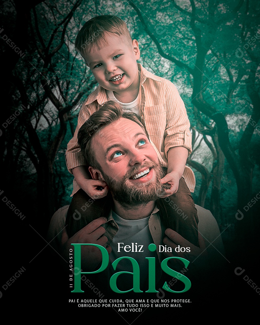 Feed Feliz Dia Dos Pais 11 de Agosto Social Media PSD Editável