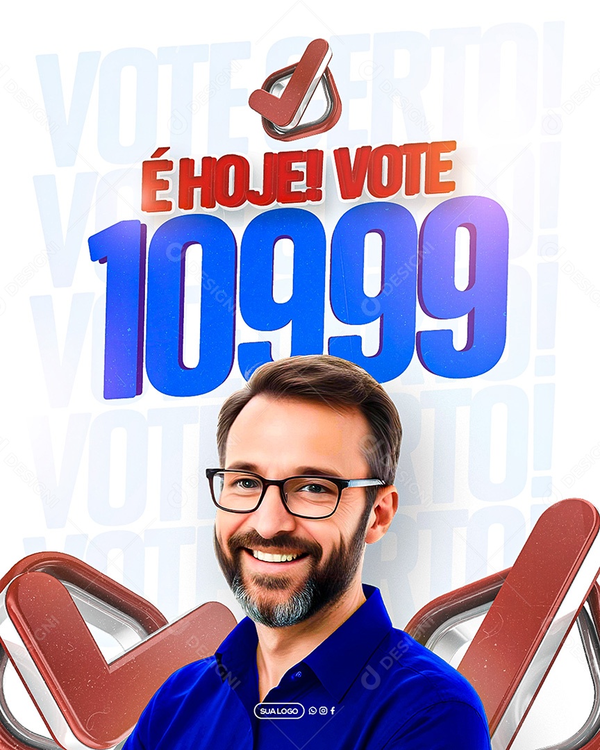 Feed Política È Hoje Vote 10999 Social Media PSD Editável