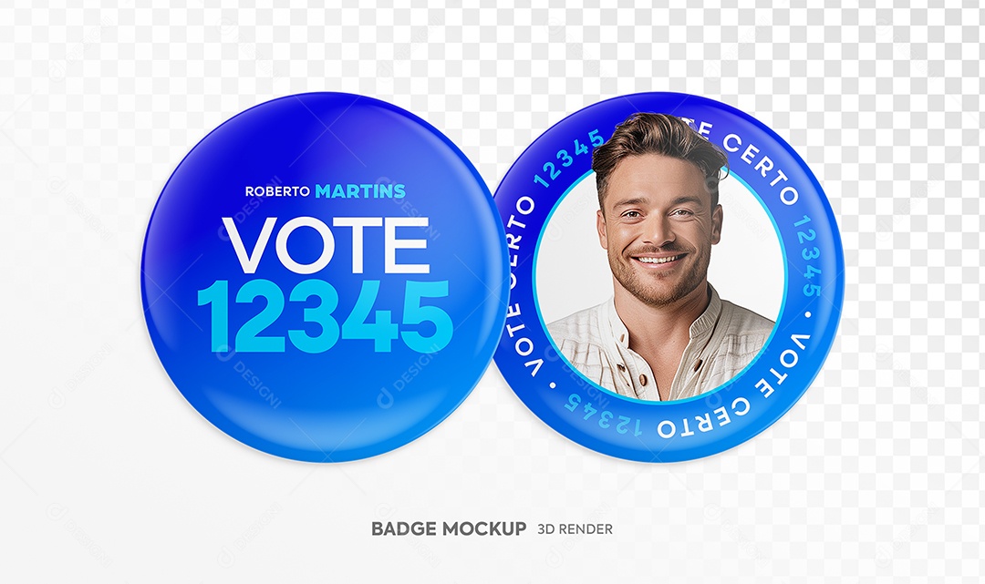 Mockup de Politica Adesivo PSD Editável