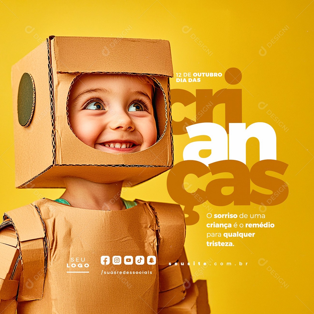 Dia das Crianças 12 de Outubro O Sorriso Social Media PSD Editável