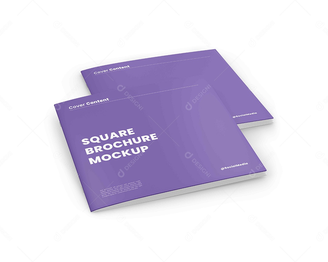 Capa Revista Quadrada Mockup PSD Editável
