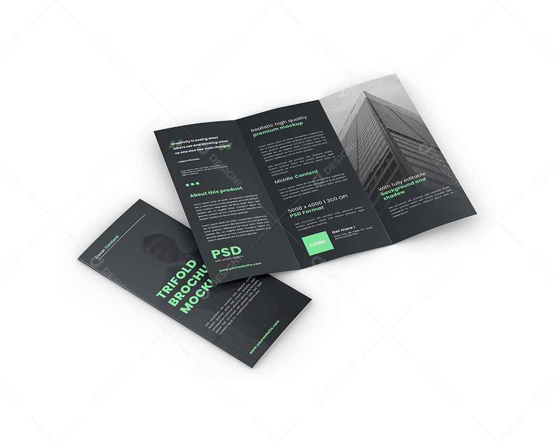 Panfleto Mockup PSD Editável