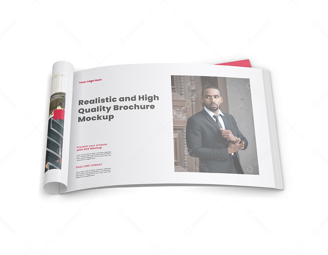 Revista Aberta Dobrada Mockup PSD Editável