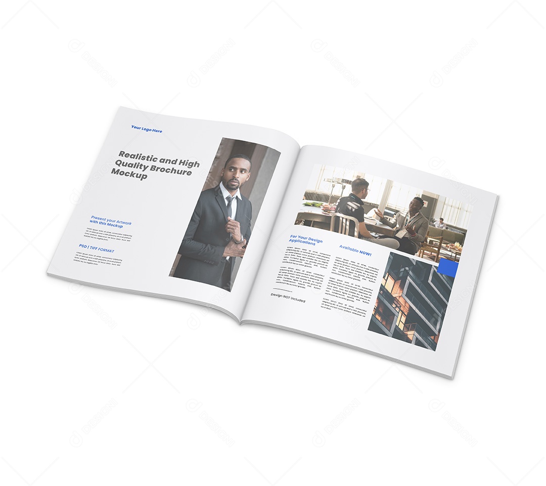 Revista Aberta Quadrada Mockup PSD Editável