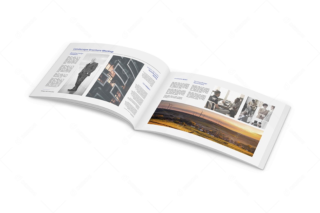 Revista Brochura Mockup PSD Editável