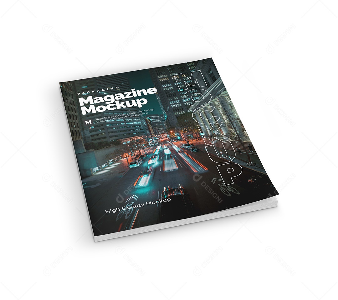 Revista de Capa Mole Mockup PSD Editável