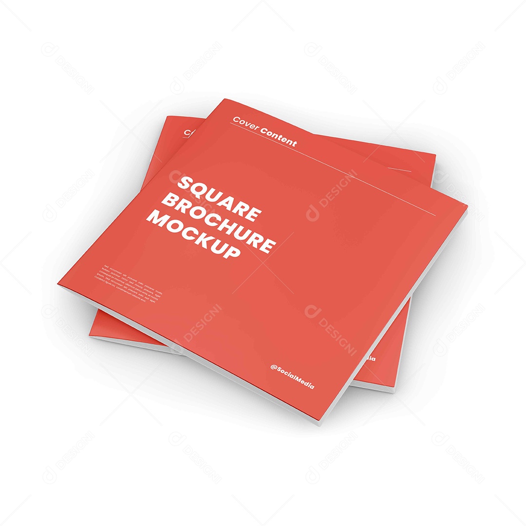 Revista Quadrada Mockup PSD Editável