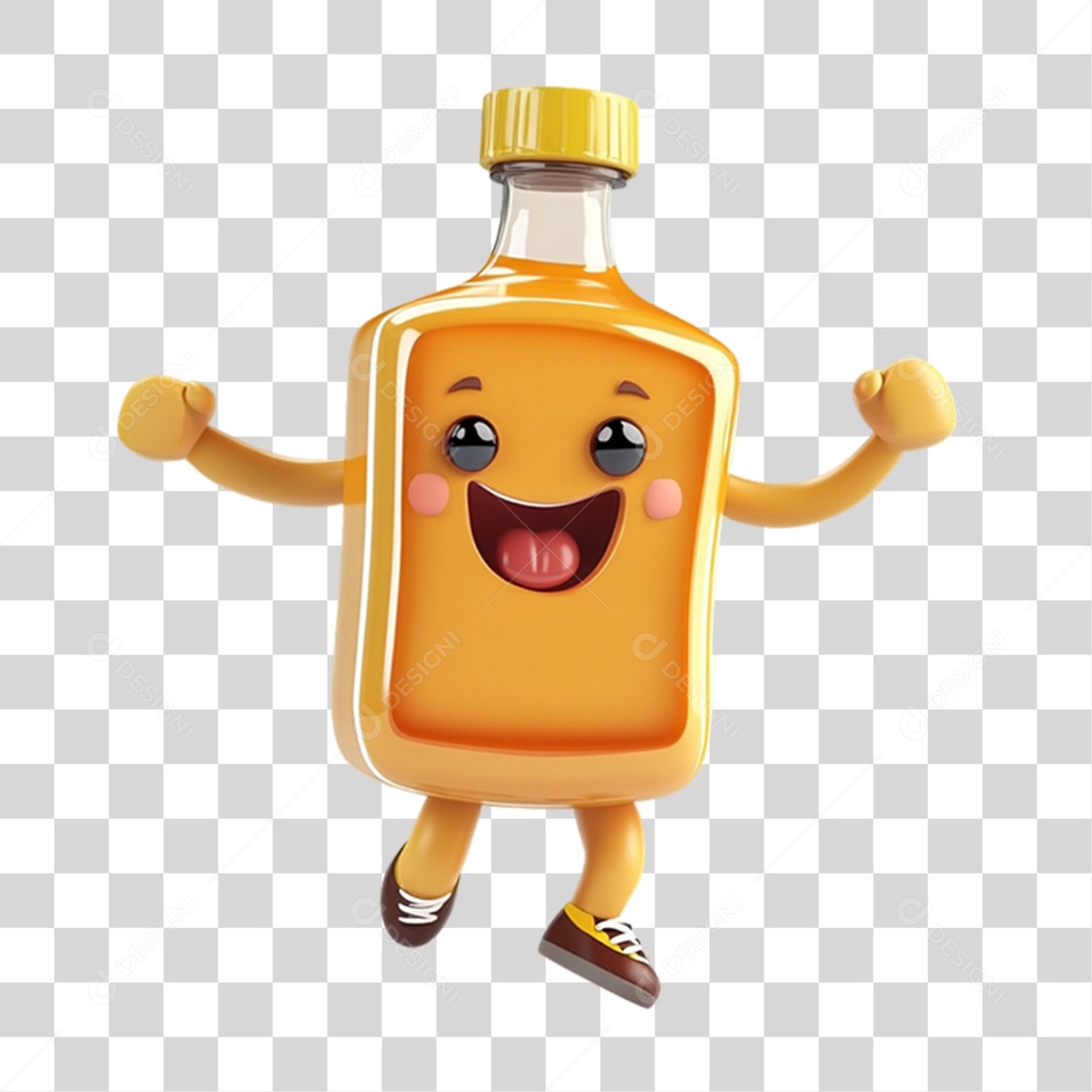 Personagem Pote de Mel com Carinha PNG Transparente