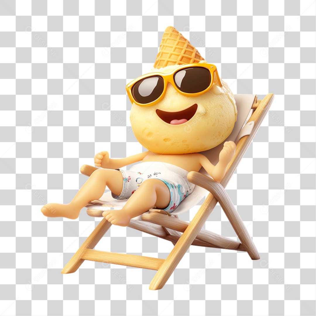 Personagem Alimento com Carinha PNG Transparente