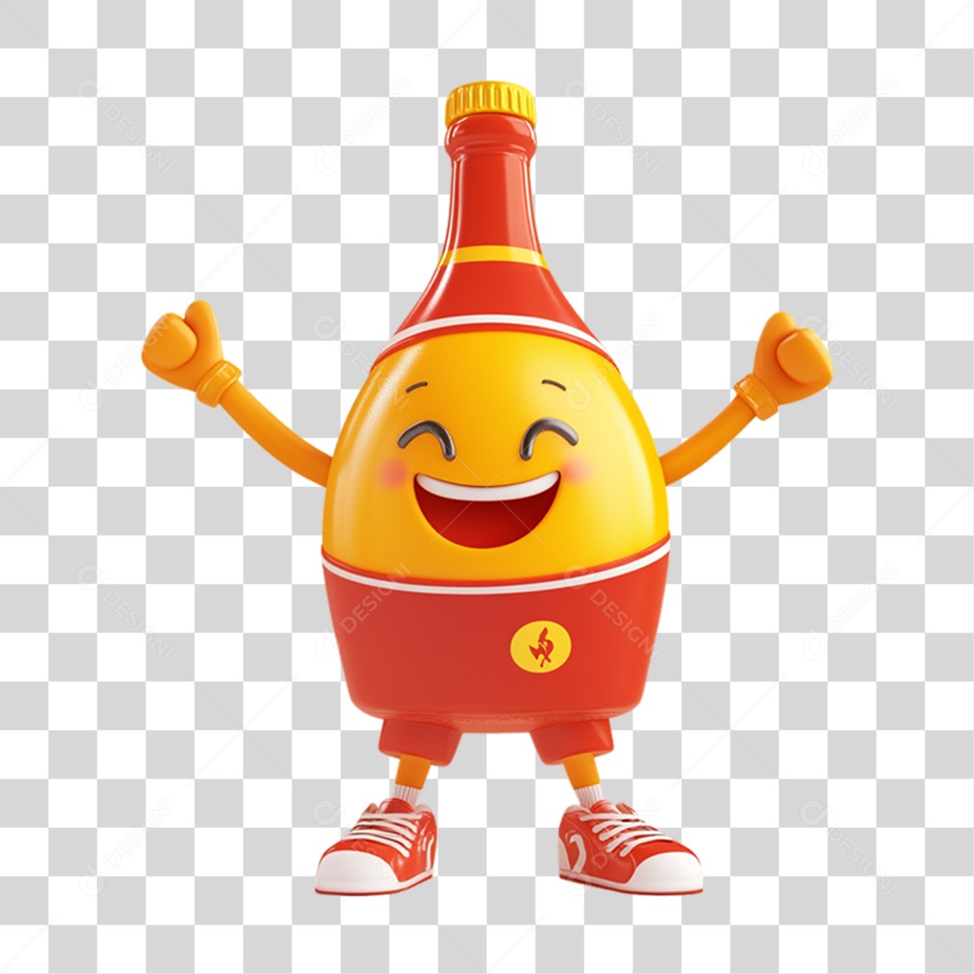 Personagem Vidro com Carinha PNG Transparente