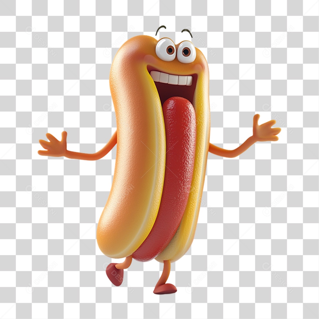 Character Hot-dog Food with PNG Carinha Transparent
