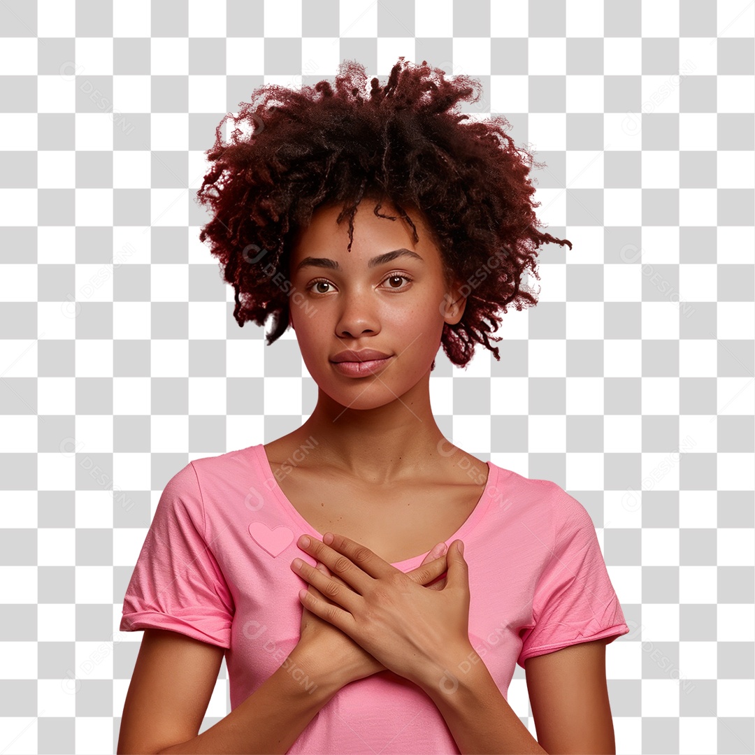 Mulheres Outubro Rosa PNG Transparente