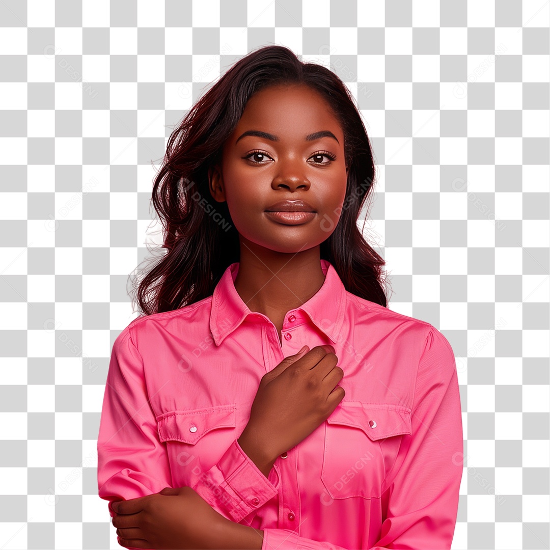 Mulheres Outubro Rosa PNG Transparente