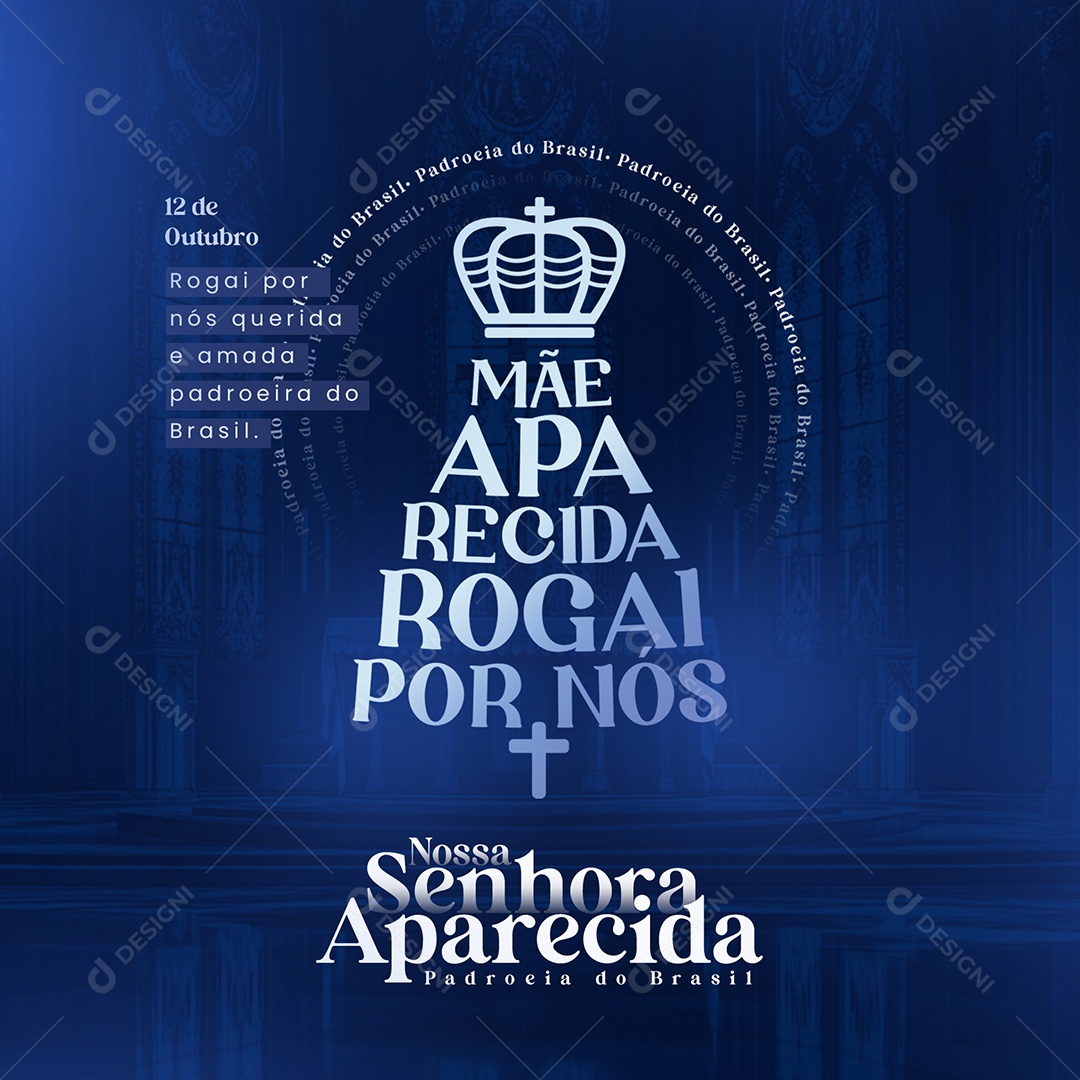 Dia de Nossa Senhora Aparecida 12 de Outubro Social Media PSD Editável