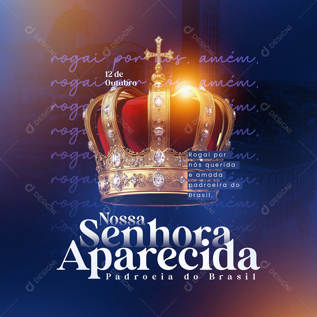 Dia de Nossa Senhora Aparecida 12 de Outubro Social Media PSD Editável