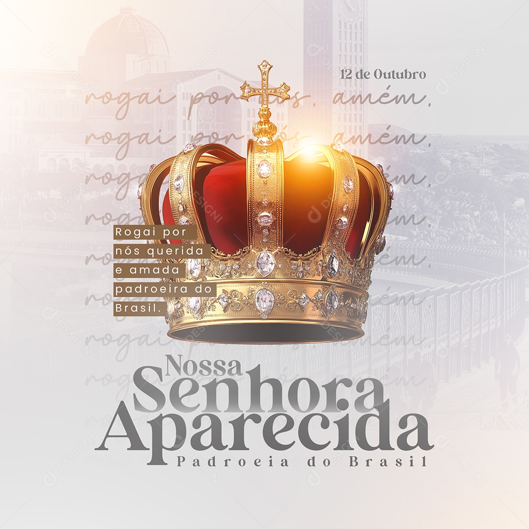 Dia de Nossa Senhora Aparecida 12 de Outubro Social Media PSD Editável